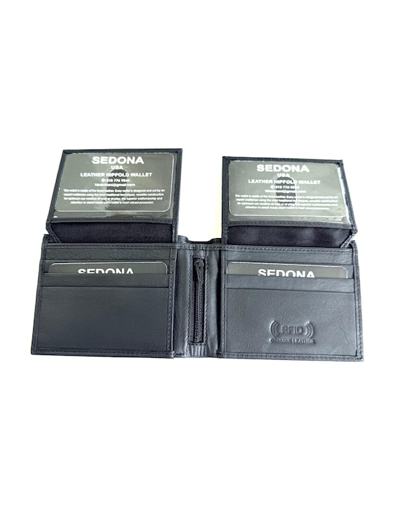 SEDONA® Bifold Wallet with double sided flap, 4 ID Windows and RFID Security