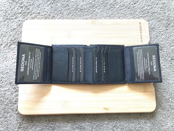 SEDONA® Premium leather fourfold wallet with Advanced RFID blocking, 16 card compartments and two ID windows