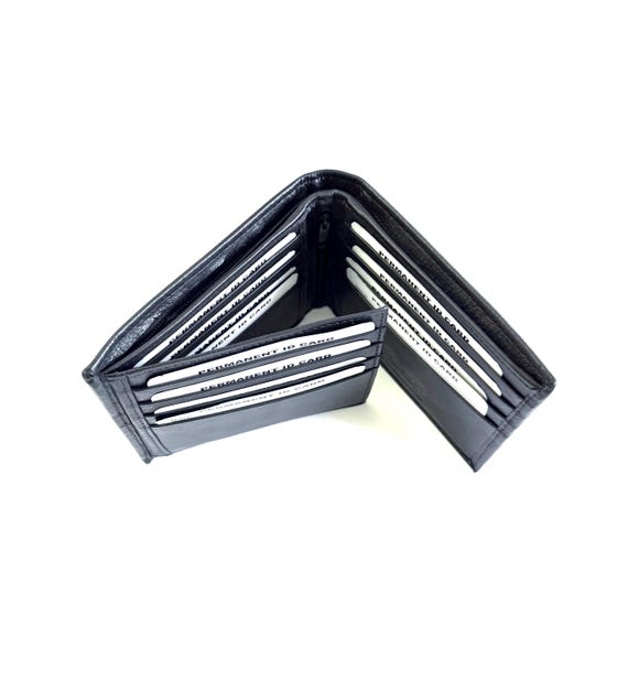 SEDONA® RFID Leather Bifold Wallet with 12 Card Slots, one window and Zipper in cash compartment