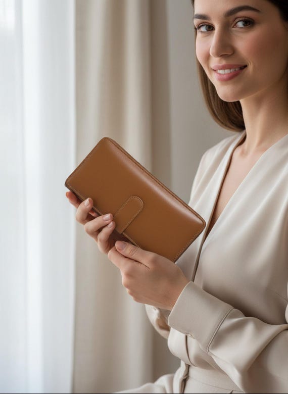 Women’s Clutch Wallet in Full Grain Cowhide Leather