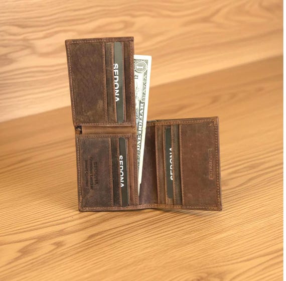 Buffalo Leather L-Shaped Wallet with RFID feature