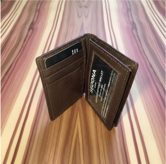 Cowhide Leather RFID Business Card Case