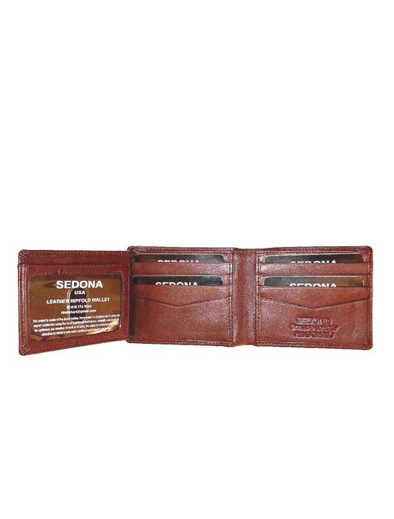 Full Grain Cowhide Leather Wallet in Dark Brown Color