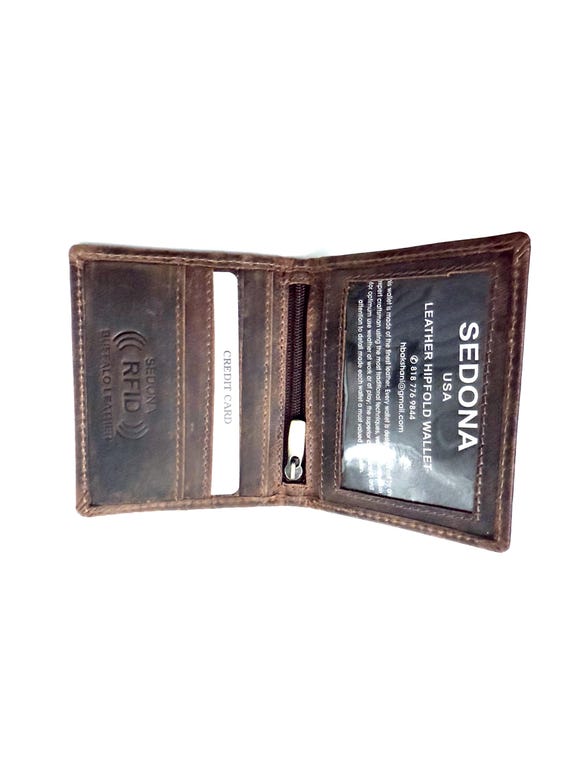 SEDONA® Buffalo Leather Credit Card Case with Zipper