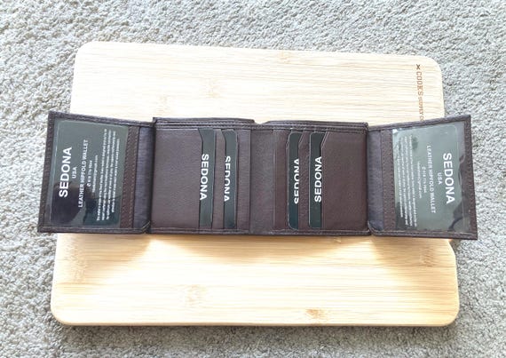 SEDONA® Premium leather fourfold wallet with Advanced RFID blocking, 16 card compartments and two ID windows