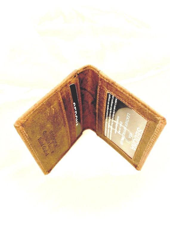 SEDONA® Buffalo Leather Minimalist Card Case 3 windows