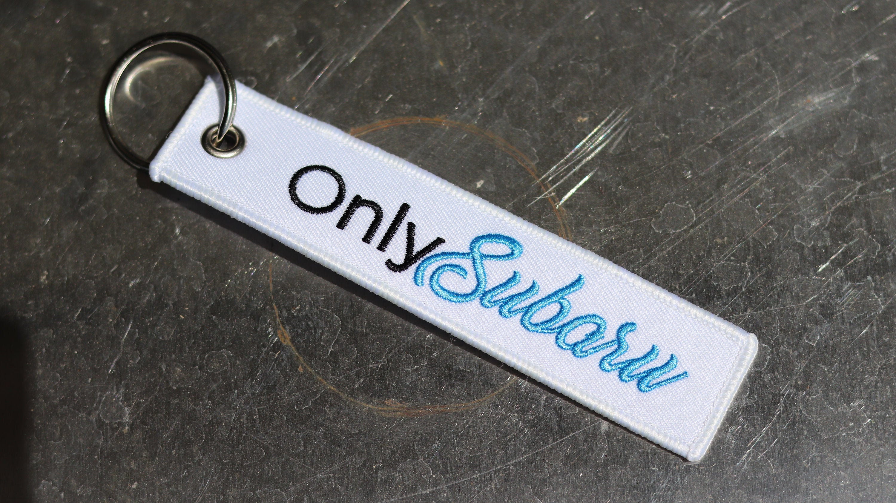Only Subaru Keychain EMBROIDERED DOUBLE SIDED Etsy
