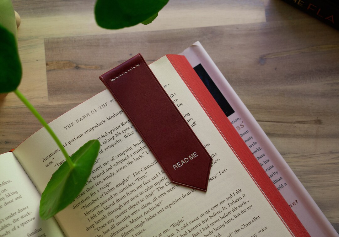 The Triangle Bookmark Personalized Bookmark Leather Book Etsy
