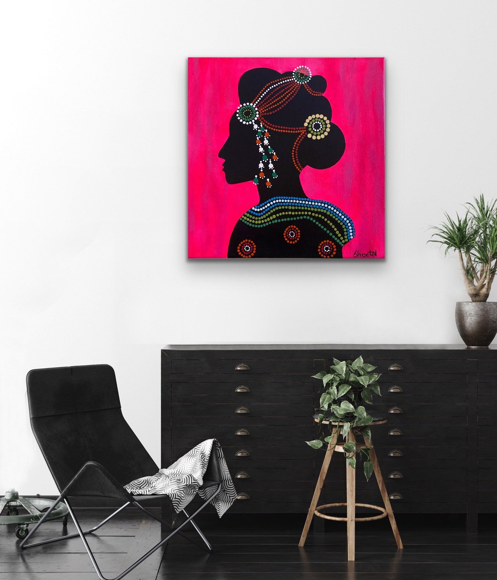 Wall Art a Painting Indian Art Modern Contemporary Art Mandala - Etsy