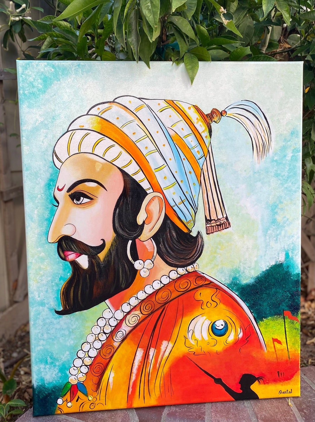 shivaji maharaj drawing with color for beginners  chhatrapati shivaji  maharaj drawing step by step  YouTube