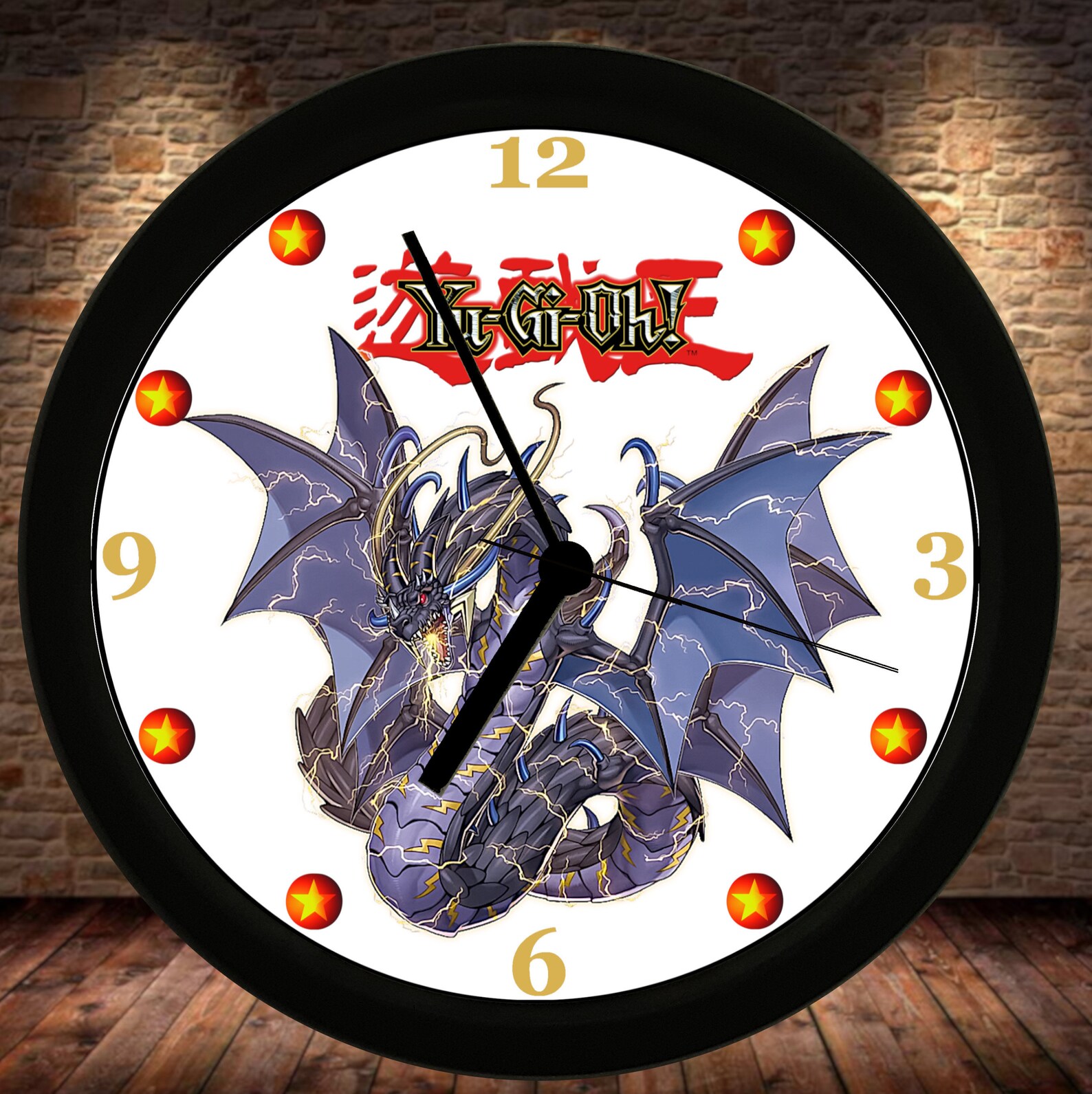 YuGiOh Thunderbolt Dragon 9 Custom Clock Etsy