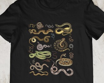 R15 Kilsd Snake Flowers T-Shirt Modern Cool Tees for Men R15 Kilsd Snake Flowers T-Shirt Modern Cool Tees for Men