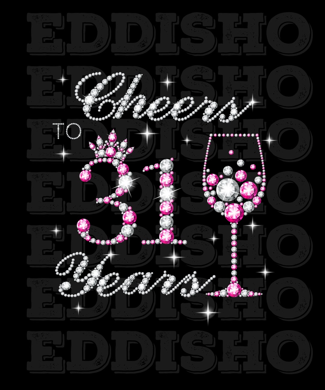 PNG File: Cheers to 31 Years 31st Birthday Party Design - Etsy