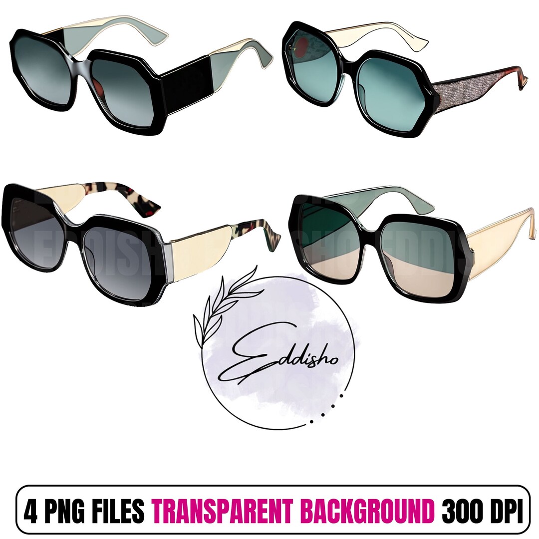 Sunglasses Clipart PNG Transparent Background Fashion Etsy