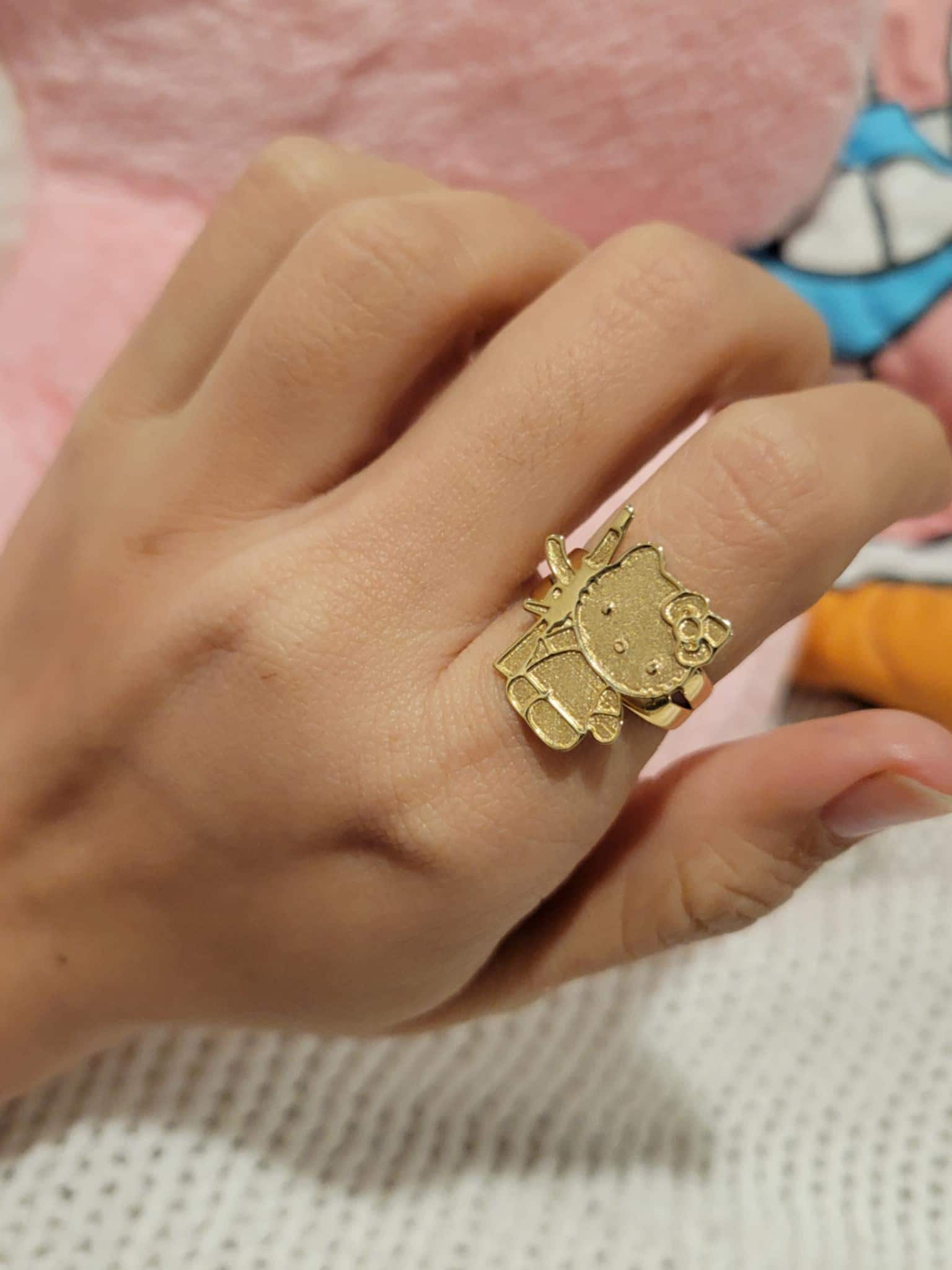 Hello gold ring Etsy