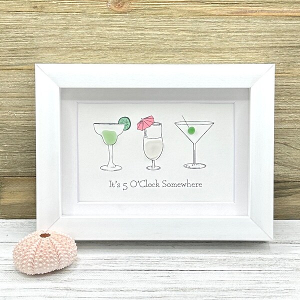 Sea Glass Clock Etsy