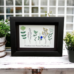 宝物♡Sea glass art Sea Glass Art Mother Gift| Unique Seaglass Present for