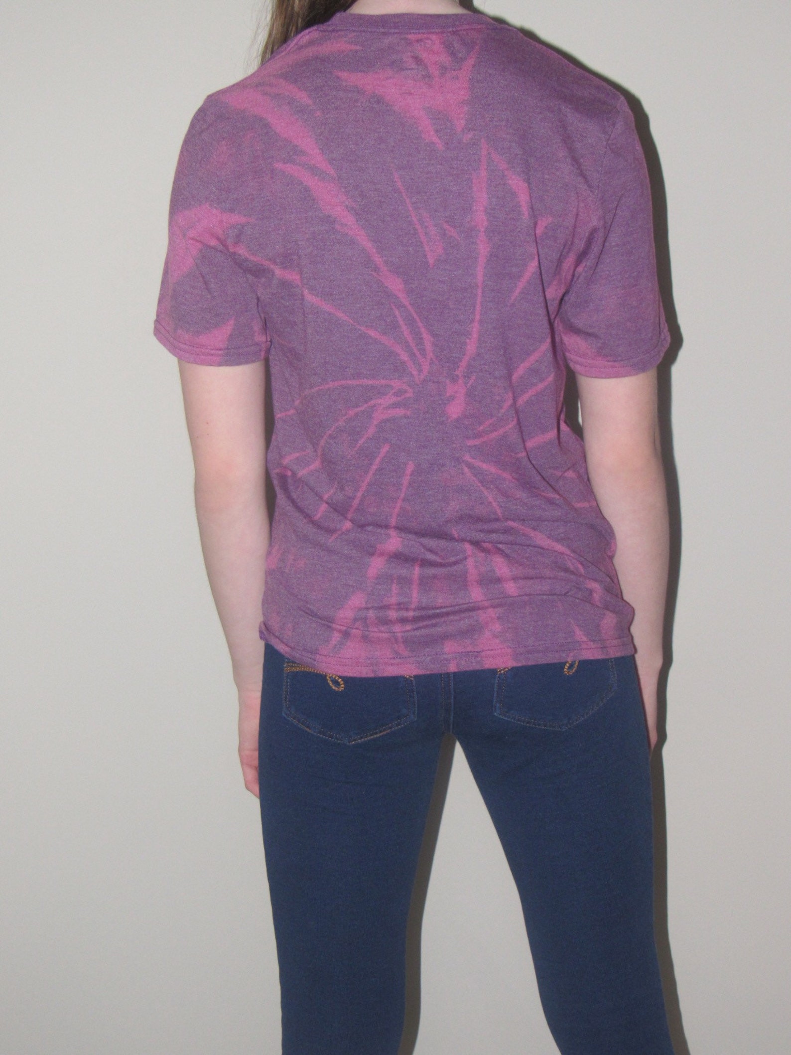 Purple Bleach Dye Shirt size Small Etsy