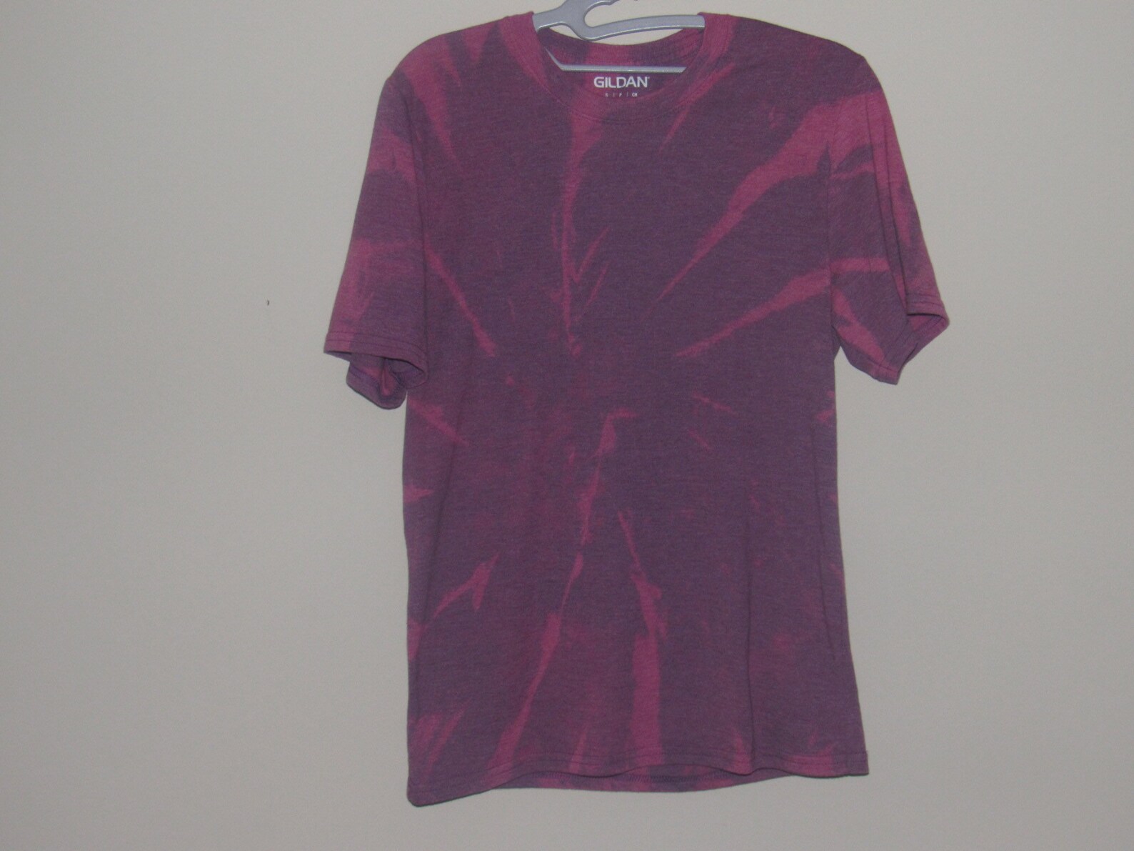 Purple Bleach Dye Shirt size Small Etsy