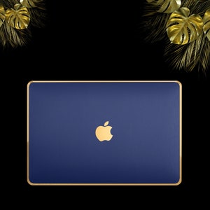 Luxury Edition Brushed Dark Blue Macbook pro 14, Macbook Air 13.6 Case, New MacBook brushed aluminum case, MacBook Air 15A2941, Pro 16