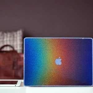 MacBook Air 13.6 M2 case, MacBook Pro Dark Gray Ghost Vinyl Case with Swarovski Crystals, NEW MacBook PRO 14  case