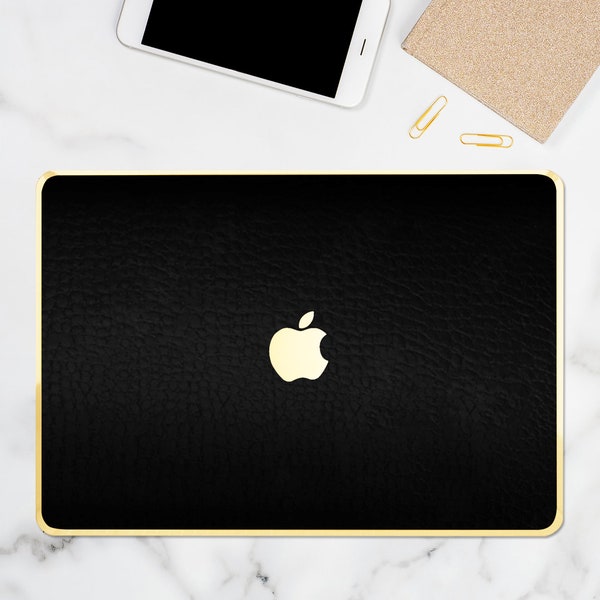 New MacBook Air 15 M2 case Black Alligator Skin Case, Mac Air Pro Plastic Cover with Silver Accent, New best Christmas Gift