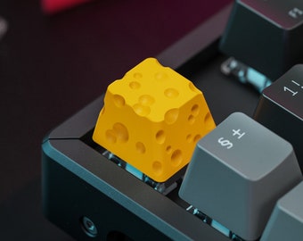 Keycap Cheese Block 3D Artisan Key Cap for Cherry MX Gateron Kailh Razer Logitech Steelseries Keyboard R4 / R1 OEM Profile 3D Novelty Keycap