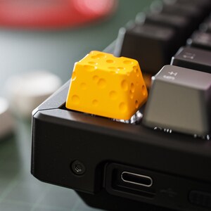 Cheese Keycap 3D Artisan Key Cap for Cherry MX Gateron Kailh Razer Logitech Steelseries Keyboard R4 / R1 OEM Profile 3D Novelty Keycap