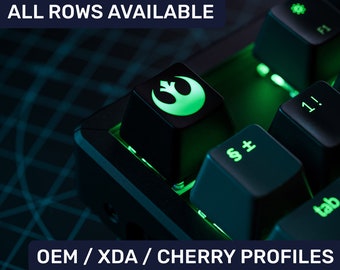 Star Wars Rebel RGB Tastenkappe für Cherry MX Gateron Kailh Rasierer Switch Mechanische Tastatur Cherry Xda Soem-Profile Glanz durchscheinend