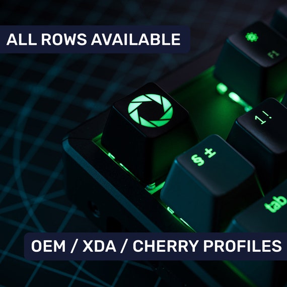 Portal Aperture Science Backlit RGB Keycap for Cherry Mx Gateron Kailh Razer Switch Mechanical Keyboard OEM XDA Profile Shine Through