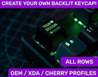 Erstellen Sie Ihre eigene benutzerdefinierte Tastenkappe - für Cherry MX Gateron Kailh Rasierer Schalter Mechanische Tastatur Cherry XDA Soem-Profile Glanz durch Hintergrundbeleuchtung