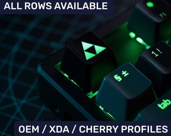 Zelda Triforce RGB Tastenkappe für Cherry MX Gateron Kailh Rasierer Switch Mechanische Tastatur Xda Cherry Soem Profil Shine Thru Backlit Keyboard