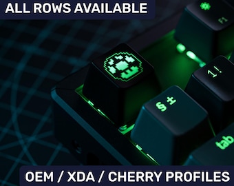 Mario Mushroom Tastenkappe für Cherry MX Gateron Kailh Rasierer Switch Mechanische Tastatur XDA Cherry Cherry Oem Shinethringens Backlit Pixel Art Retro 8 Bit