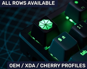 Resident Evil RGB Keycap für Cherry MX Gateron Kailh Rasierer Switch Mechanische Tastatur Xda Cherry Soem-Profile Shine Thru Umbrella Corp
