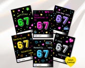 Retro 67 Valentines, 6 7 Class Valentine Exchange, Brainrot Valentines, 6-7 Tween Valentines, Six Seven Teen Boy Classroom Valentine Cards