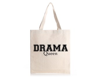 Drama Queen Tote Bag, Tote Bag, Book Bag, Gift For Her, Gift for Mom, reusable bag, grocery bag, canvas tote bag, shopping bag, bag