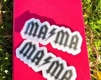 Mama Sticker: Rock and Roll Mom Laptop Decal