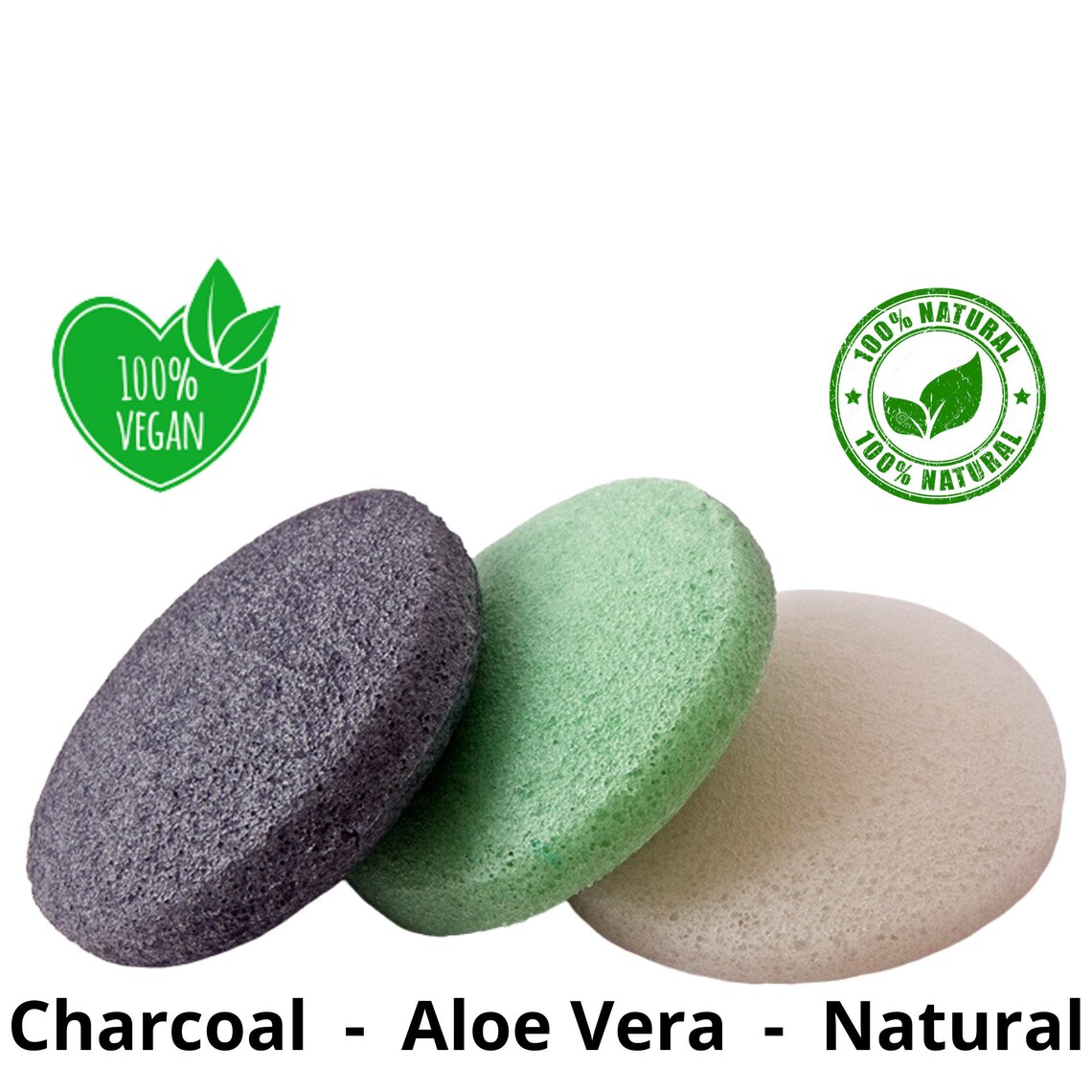 Exfoliating Konjac Sponge For Face 100 Natural And Vegan Etsy