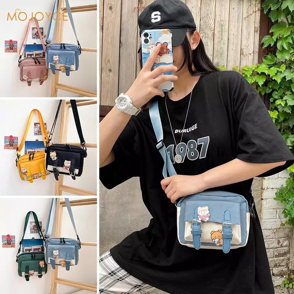 Kawaii Crossbody Bag Cute Casual Satchel Girls Zipper Shoulder Etsy