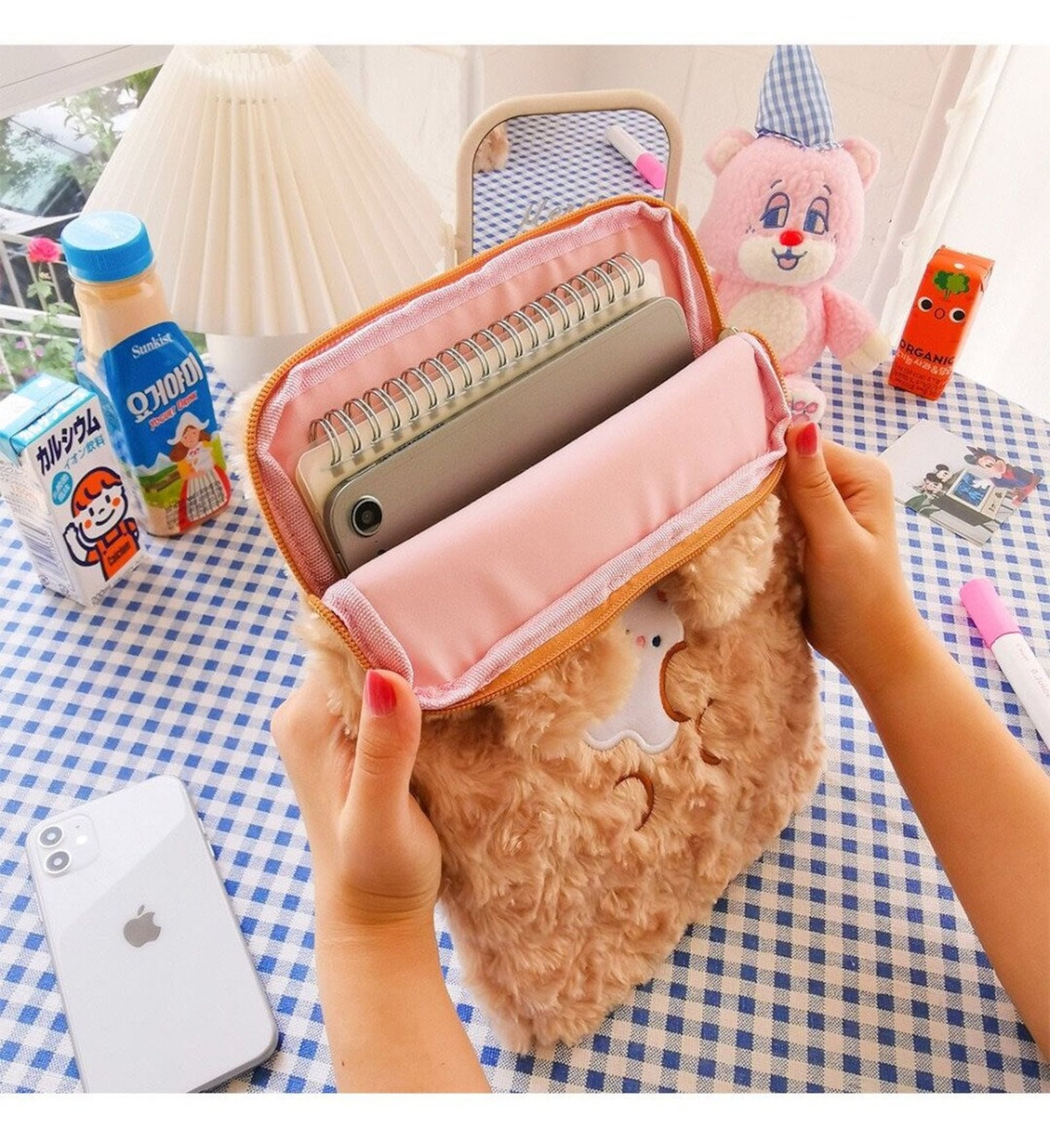 Ipad Tablet Bag Case Holder Cute Kawaii Anime Bear Cartoon Etsy