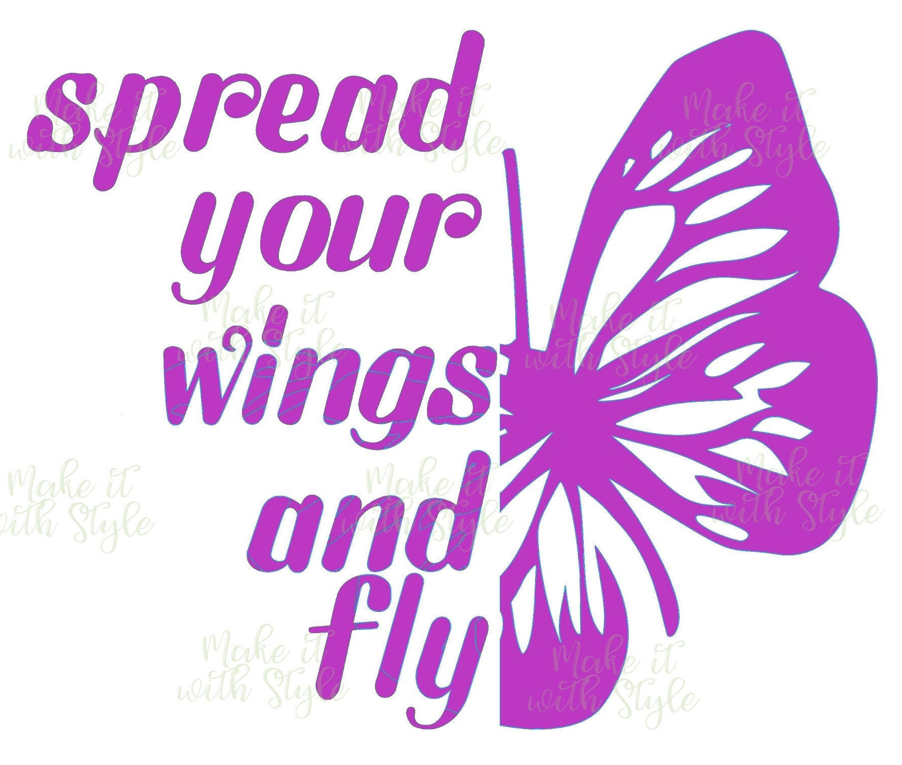 Butterfly Spread your Wings and Fly design files for Cricut Etsy