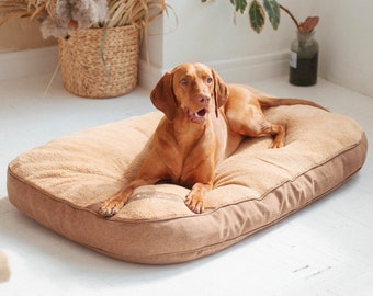 Brown Plush Pet Bed | Removable Cover, Durable Fabric