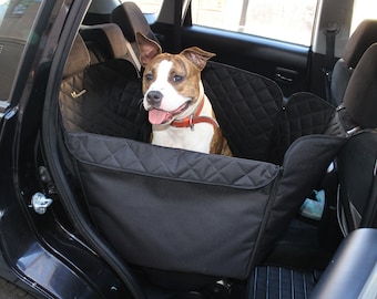 Housse de siège auto pour chien marron sur 1/2 siège arrière Hamac de voiture  pour chien imperméable Lit de voyage pour chien Protecteur de voiture pour  chiens de taille moyenne -  France