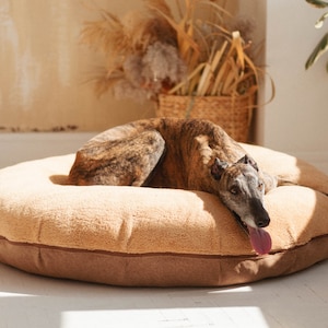 Comfy pet pillow with removable cover | Comfy small & large dog pillow beds | Warm cat pillow | Soft round pet cushions | Donut dog bed