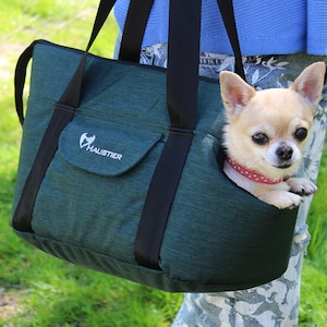 Grüne Tragetasche | Kleine Hundetasche | Stylische Hundetragetasche | Wasserdichte Hundetasche | | Hundetragetasche für Baby Hunde