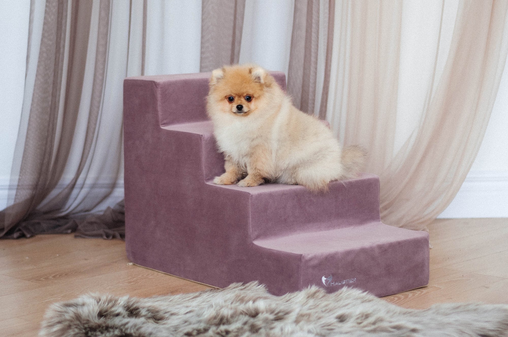 Escaleras para perros para cama de tela de muebles / Escalones para perros  Velour con funda extraíble / Escaleras para perros para sofá -  México
