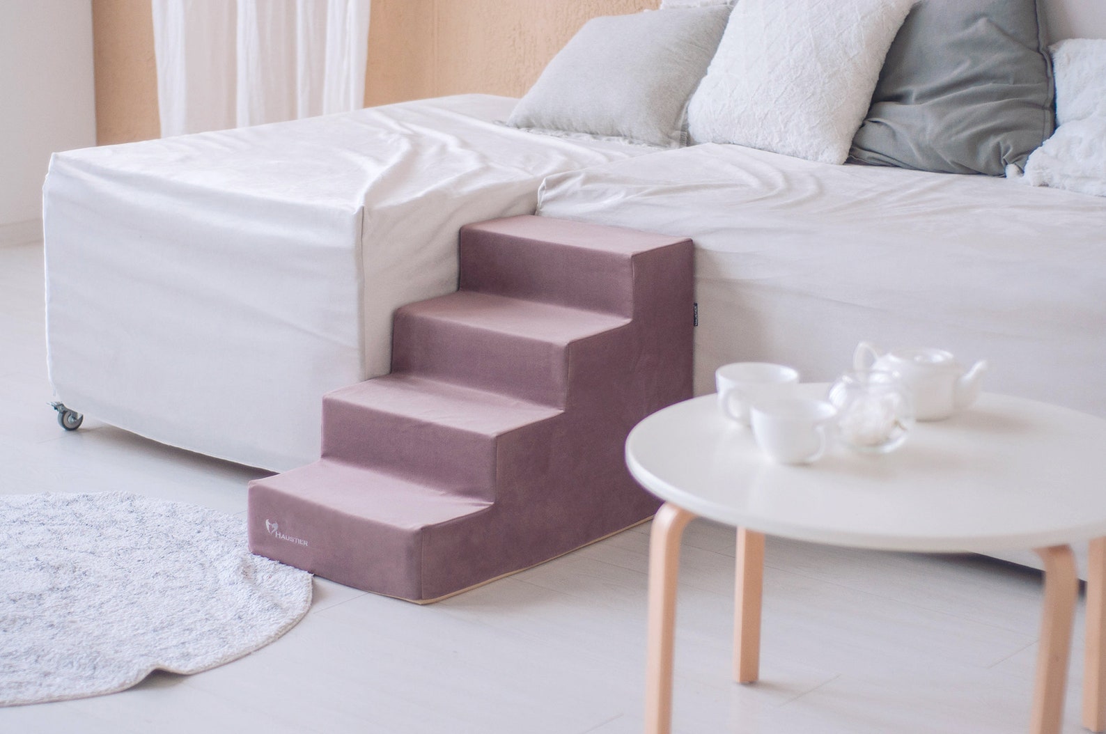 Dog Stairs for High Bed Small Dog Steps Upholstery Fabric Etsy