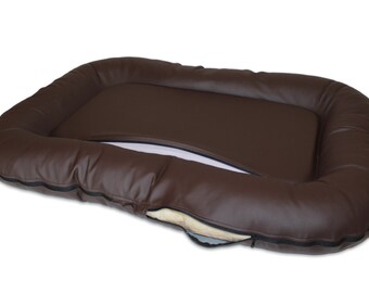 Moeras Verspreiding studio Dog Bed in Brown Eco Leather Luxury Dog Beds Best Dog Beds - Etsy Hong Kong