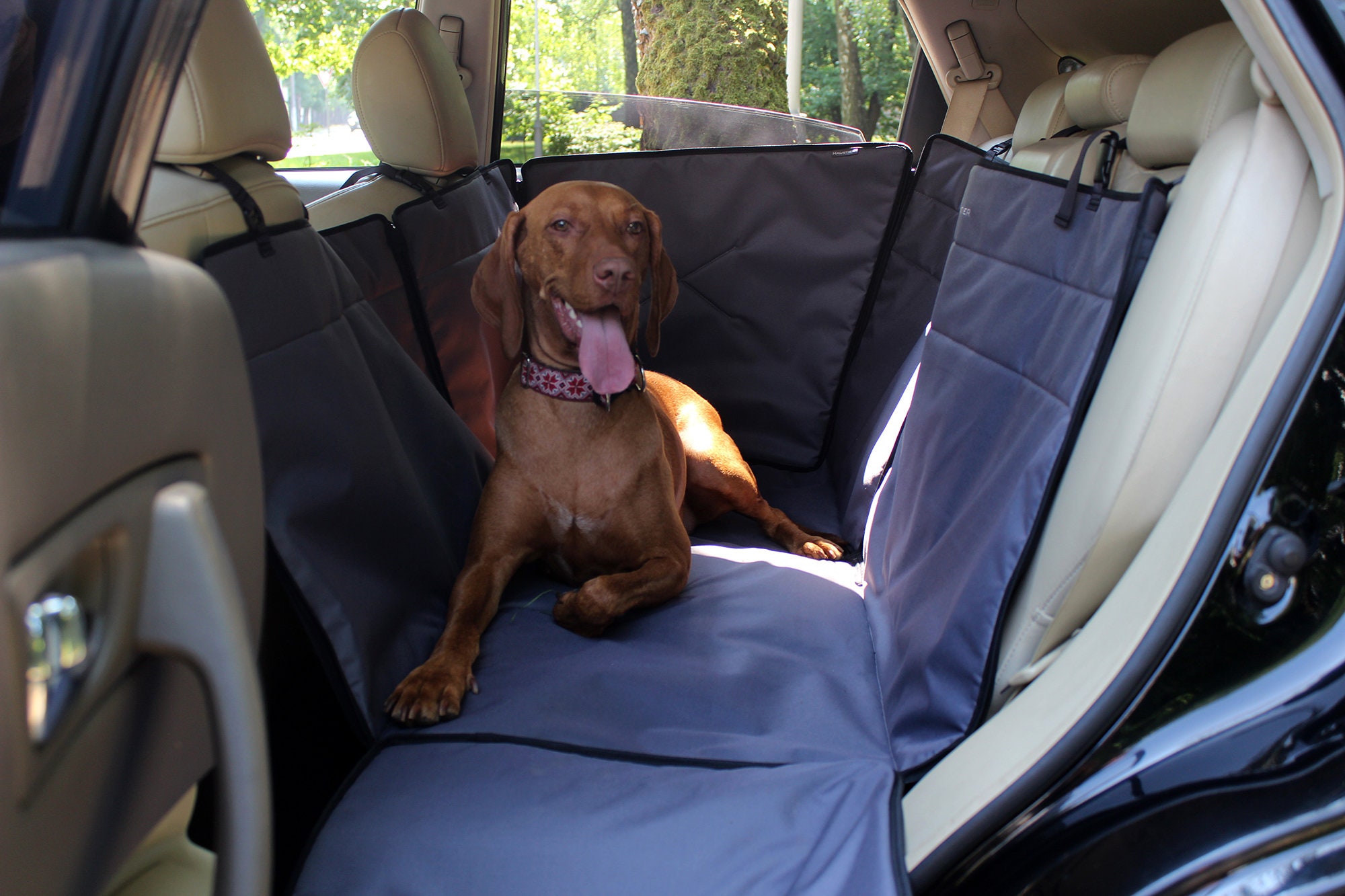 Graue Hundesitzhülle mit Türschutz Rücksitz Hund Hängematte Etsy