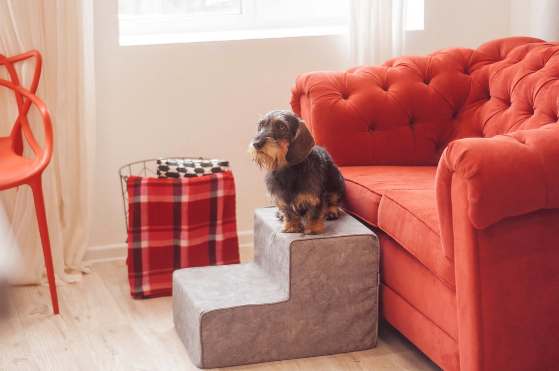 Dog Stairs for couch with removable cover Foam dog steps Etsy